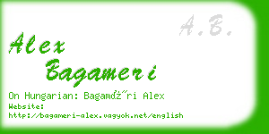 alex bagameri business card